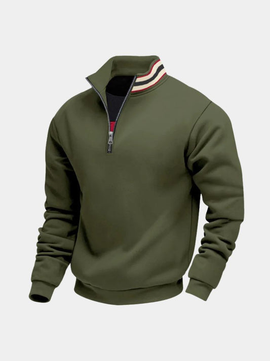 Pull Col Montant Rayé Regent - Cross & Crown