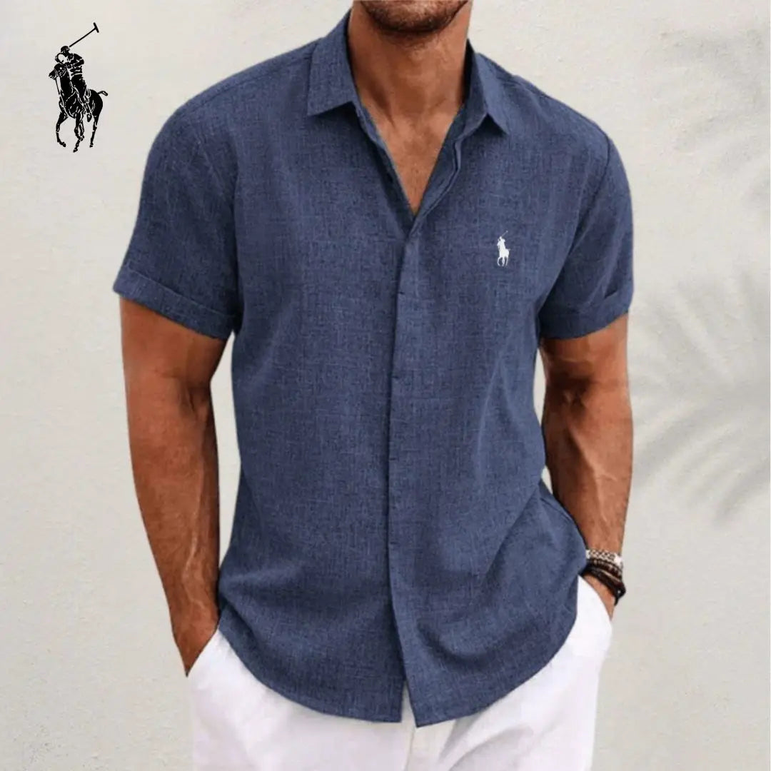 Chemise élégante en lin et coton pour homme