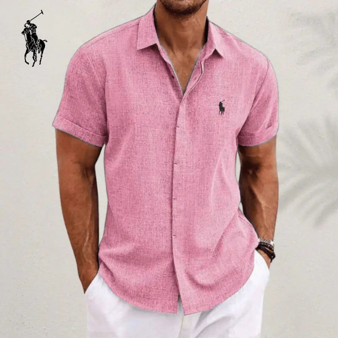 Chemise élégante en lin et coton pour homme