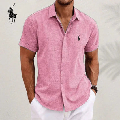 Chemise élégante en lin et coton pour homme