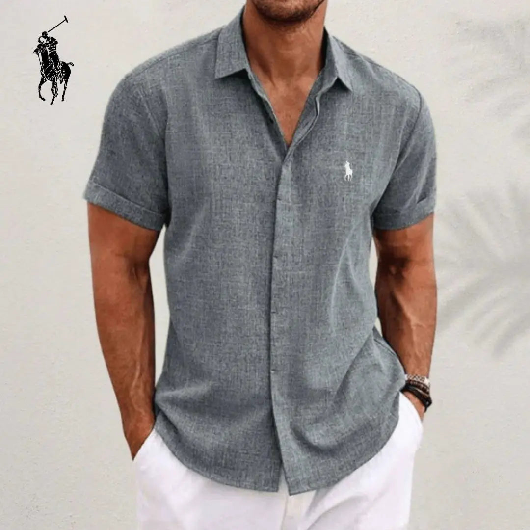 Chemise élégante en lin et coton pour homme