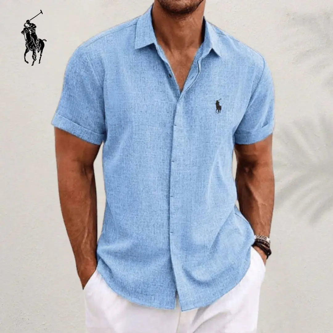 Chemise élégante en lin et coton pour homme