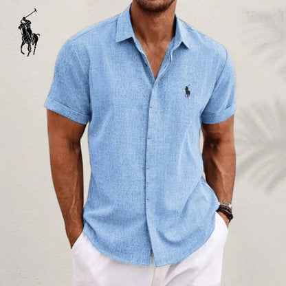 Chemise élégante en lin et coton pour homme