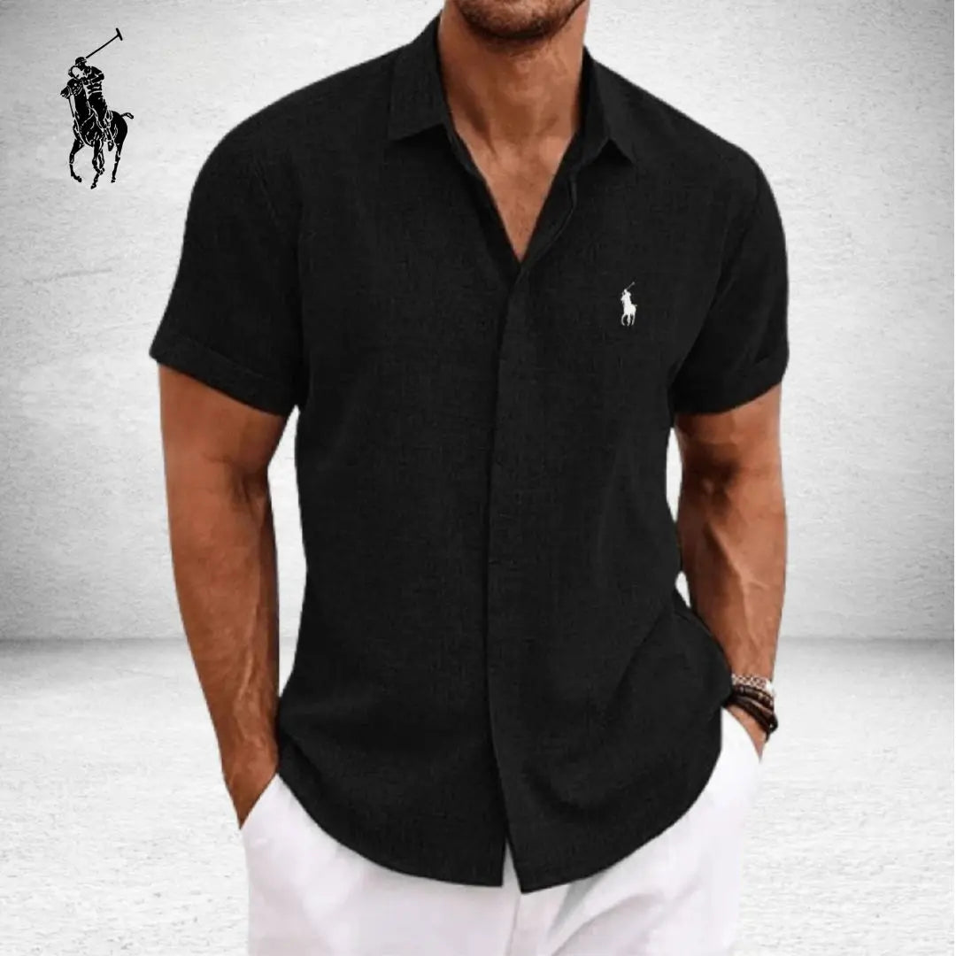 Chemise élégante en lin et coton pour homme