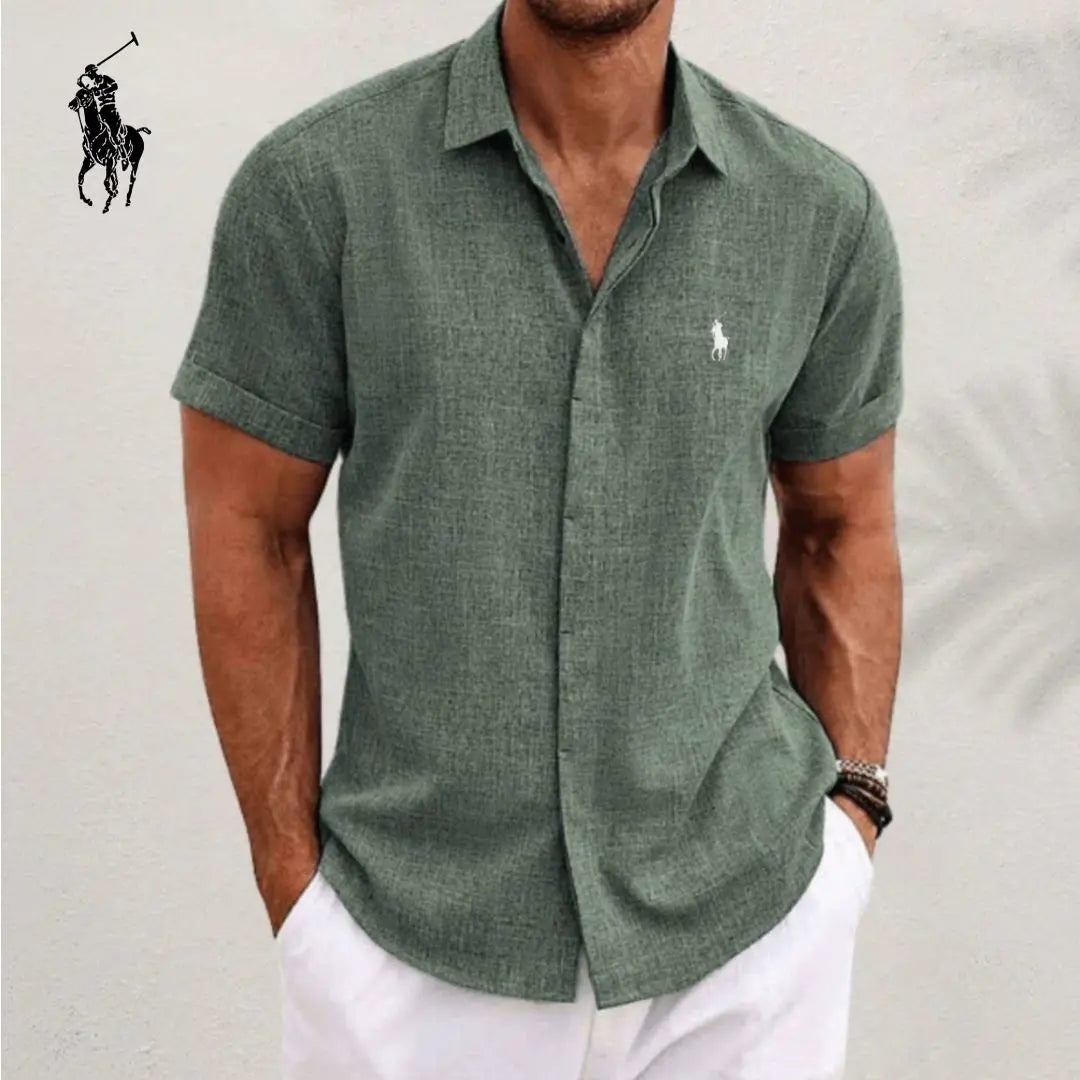 Chemise élégante en lin et coton pour homme