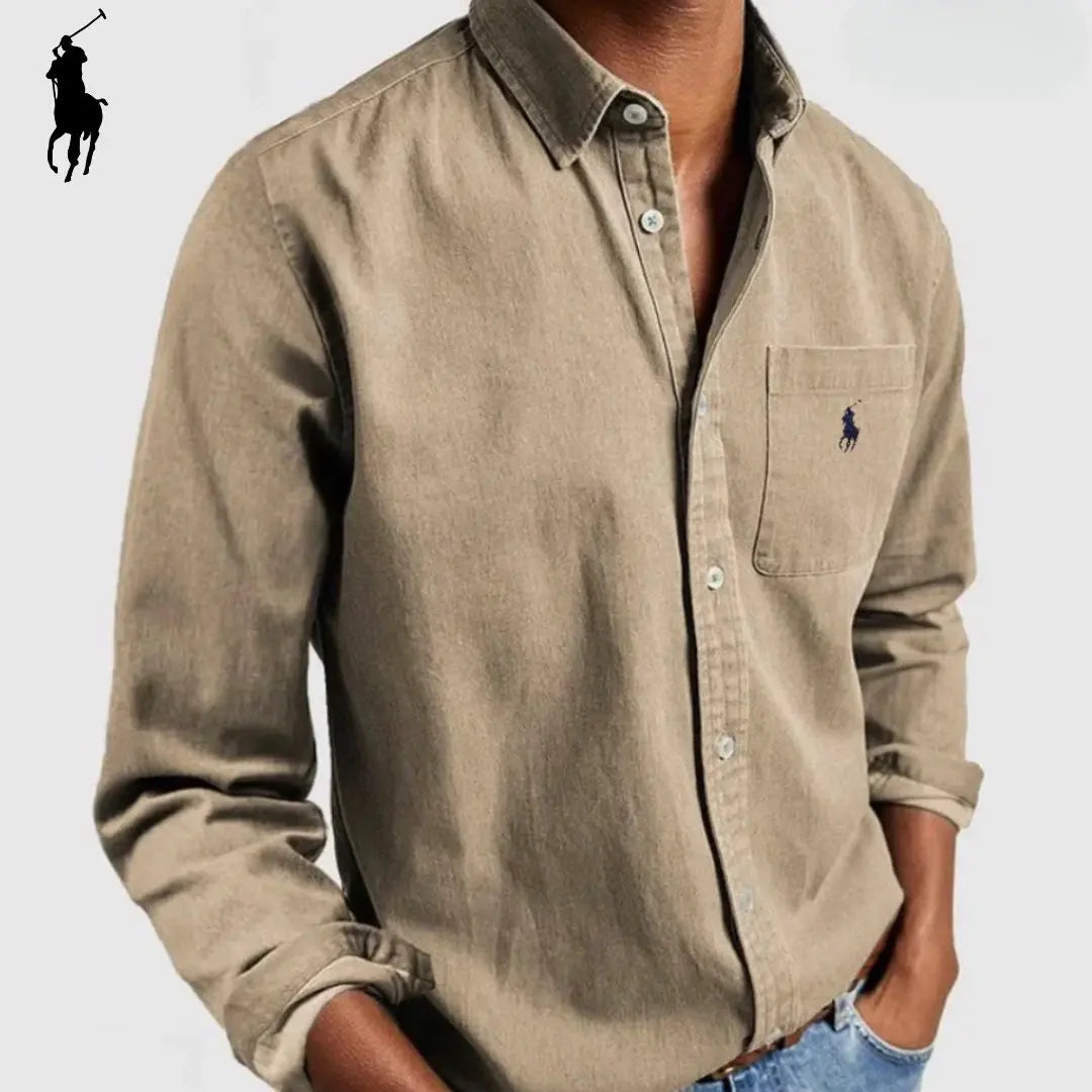 Chemise Oxford décontractée haut de gamme pour homme
