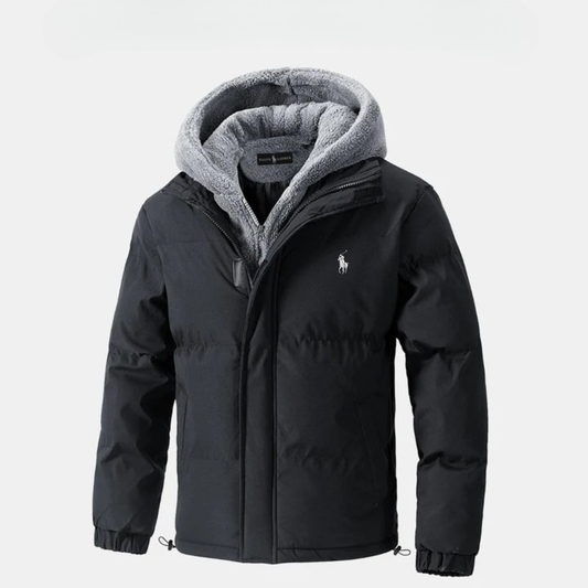 Chaqueta de Invierno Acolchada de Hombre con Capucha de Forro Polar || OFERTA DE LIQUIDACIÓN