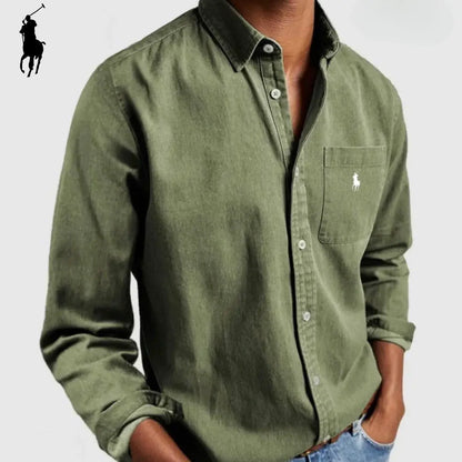 Chemise Oxford décontractée haut de gamme pour homme