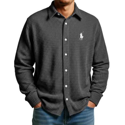 Camisa Waffle Comfort Hombre 2026 - Venta de Liquidación