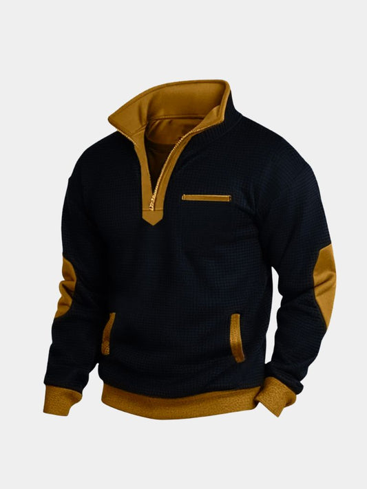 Pull zippé col montant Explorateur Nautique - Cross & Crown