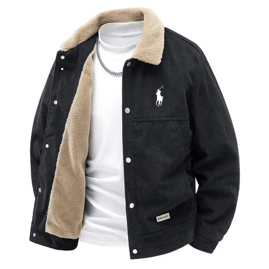 Blouson homme premium en velours côtelé doublé Sherpa - Vente liquidation