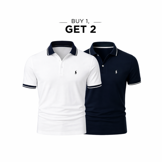 Hombre (COMPRA 1, LLEVA 2) - Kit de Polo Premiere – Línea Profesional (Paquete de 2)
