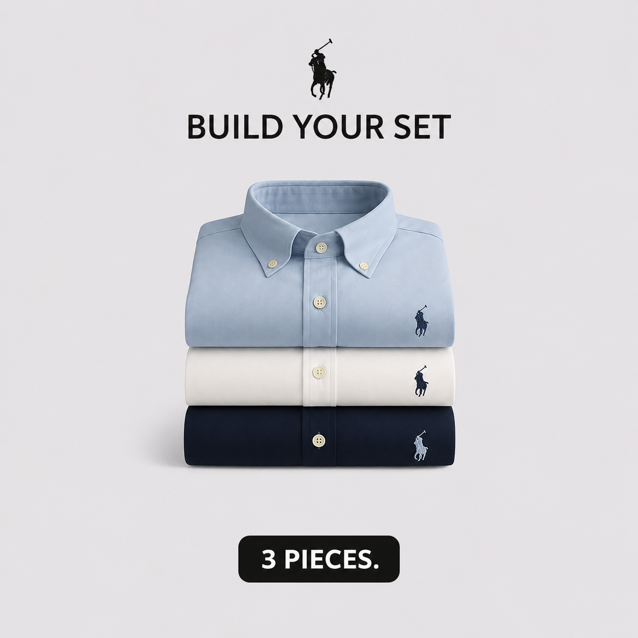 Set de 3 Camisas de Vestir Premium
