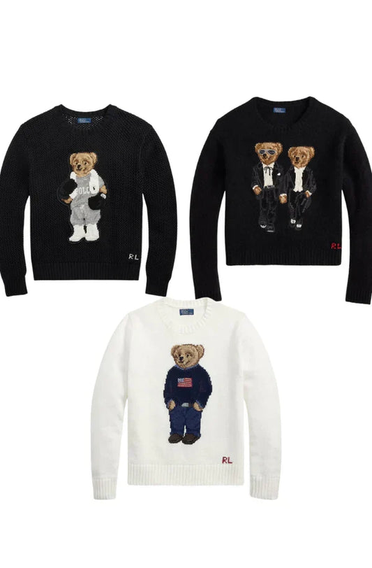 Men's Set 3 Styles RL Polo Bear Sweater Set