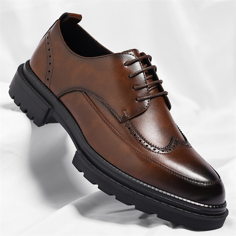 Zapatos de vestir Roberto de cuero genuino