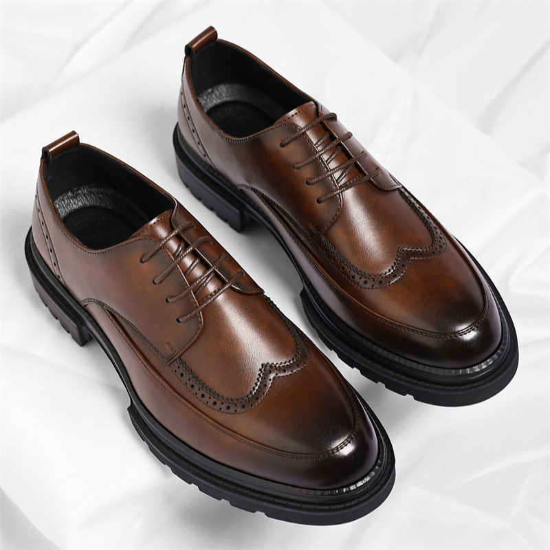 Zapatos de vestir Roberto de cuero genuino