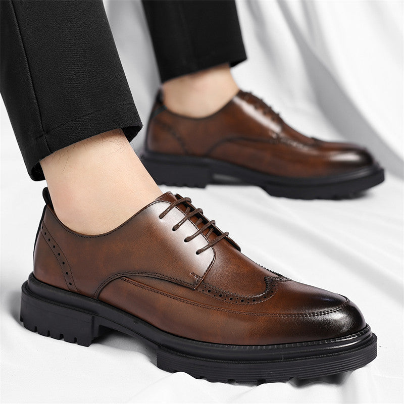 Zapatos de vestir Roberto de cuero genuino