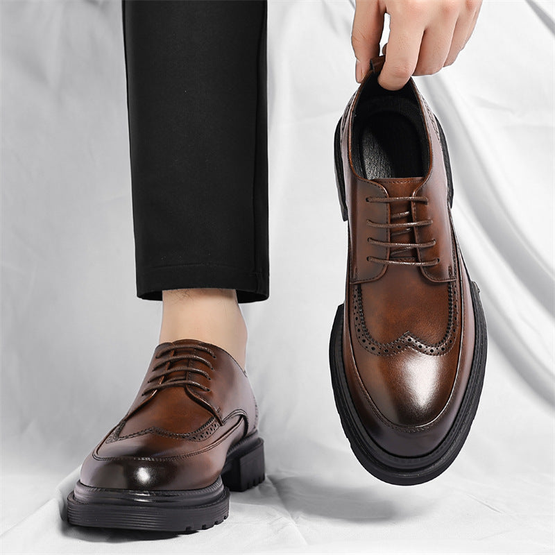 Zapatos de vestir Roberto de cuero genuino
