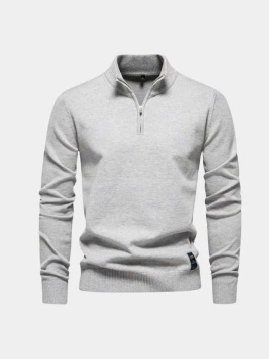 Pull Demi-Zip en Maille - Cross & Crown