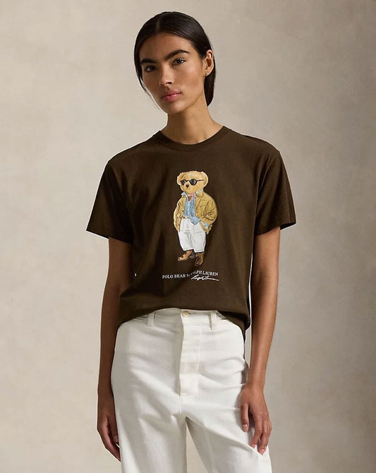 Camiseta de punto de algodón Polo Bear para hombre