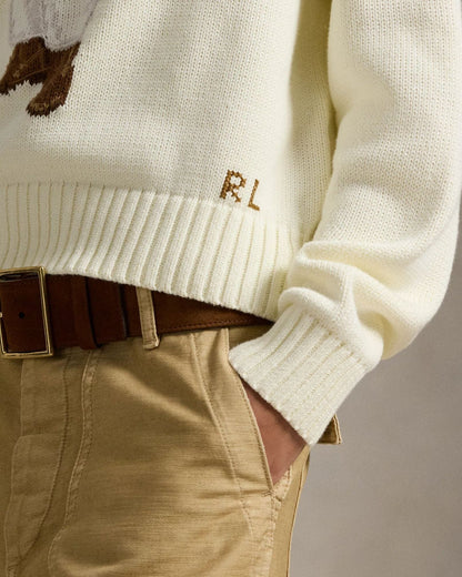 Pull en coton ras-du-cou Polo Bear pour homme