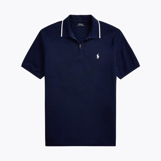 Polo de hombre elástico de malla de ajuste clásico