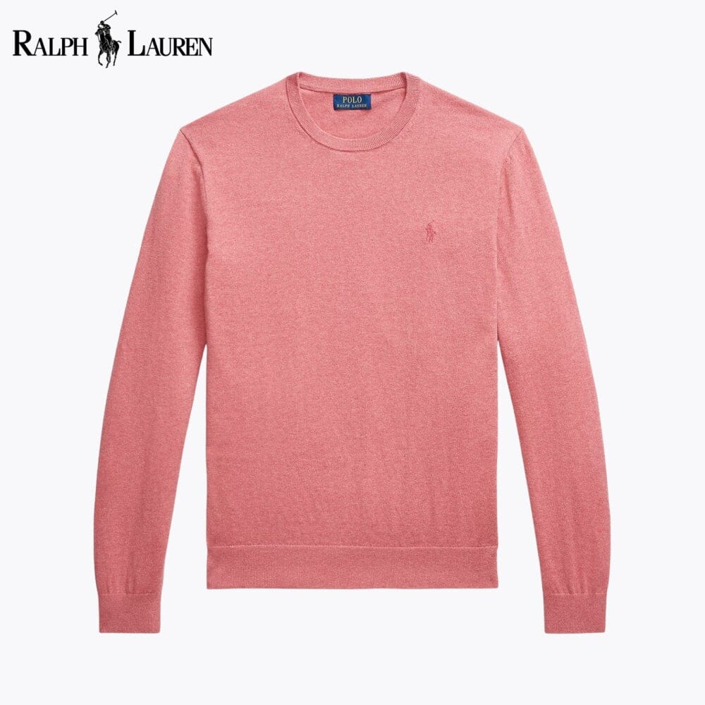 Jersey de cuello redondo de algodón y cachemira para hombre