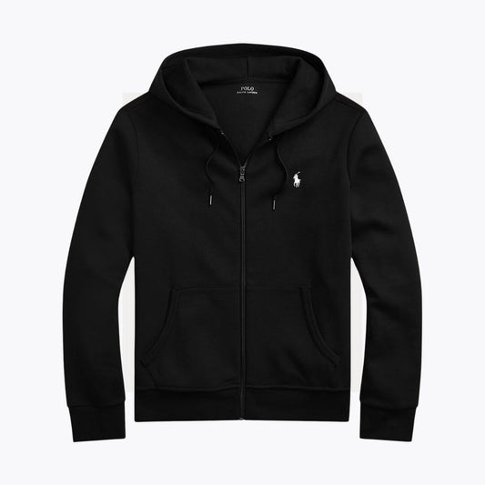 Sudadera con capucha de doble punto con cremallera completa para hombre