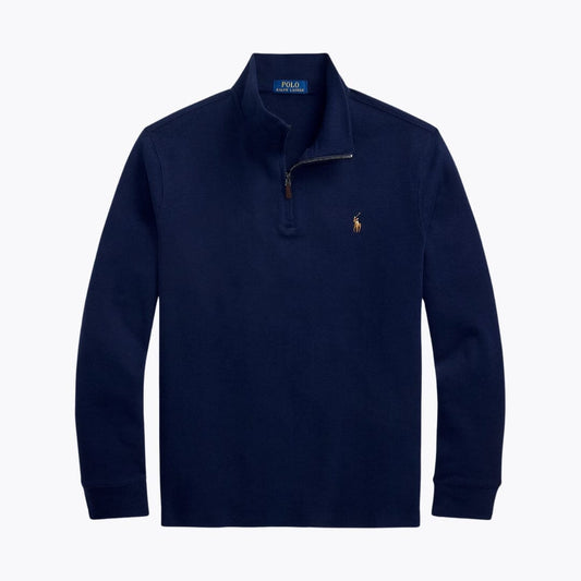 Jersey de hombre con cremallera de cuarto con estructura Estate-Rib