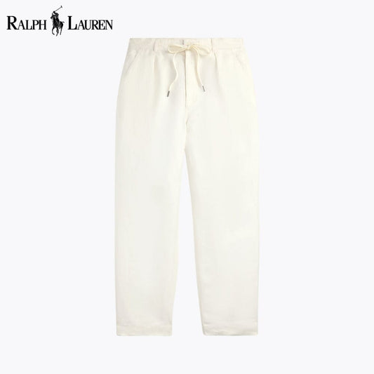Pantalón de lino plisado de corte holgado Lateef para hombre