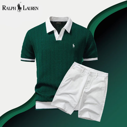 Ensemble polo + short Old Money pour homme