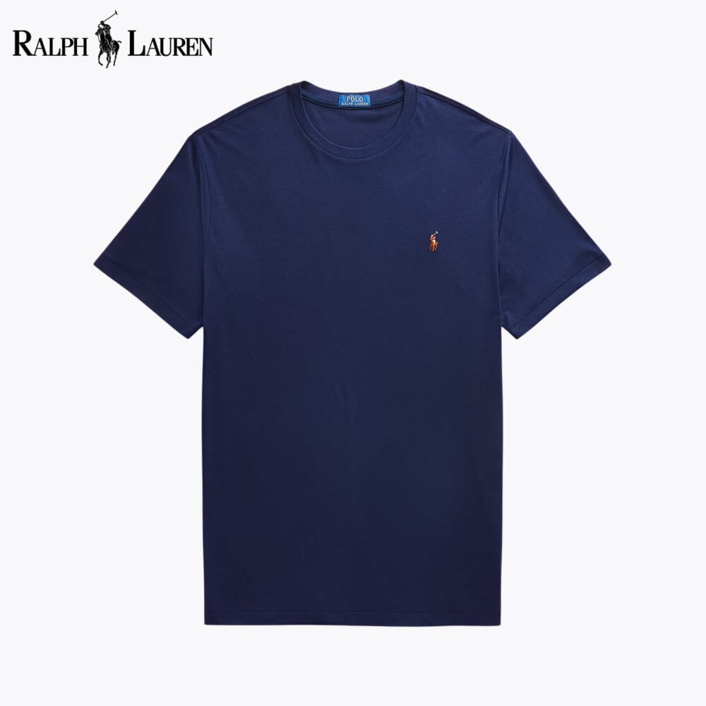 Camiseta de cuello redondo de algodón suave para hombre