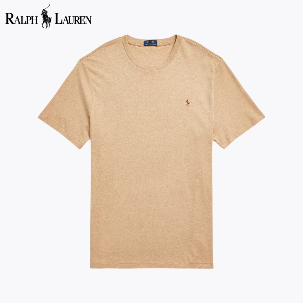Camiseta de cuello redondo de algodón suave para hombre