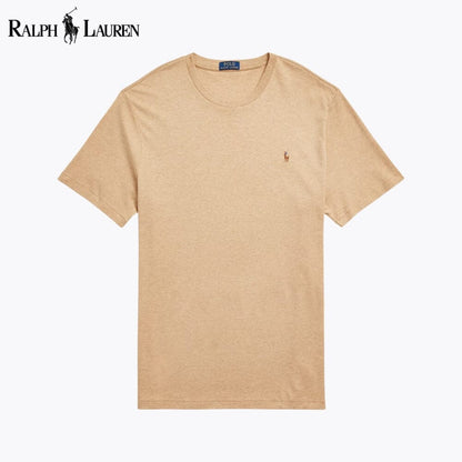 Camiseta de cuello redondo de algodón suave para hombre