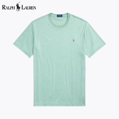 Camiseta de cuello redondo de algodón suave para hombre