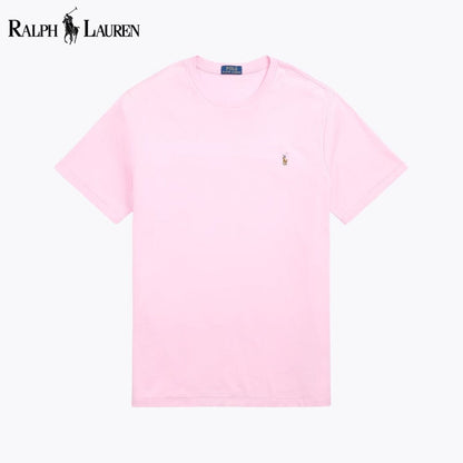 Camiseta de cuello redondo de algodón suave para hombre