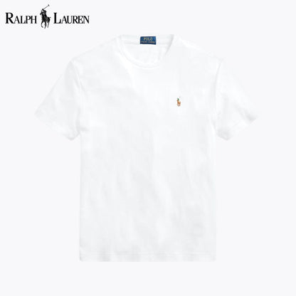 Camiseta de cuello redondo de algodón suave para hombre