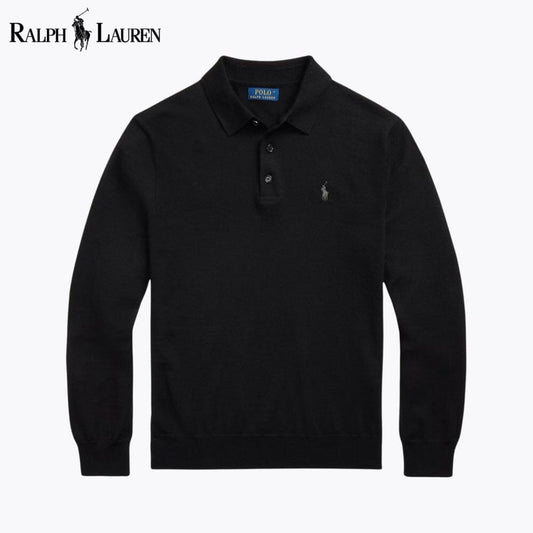 Men's Wool Polo-Collar Jumper